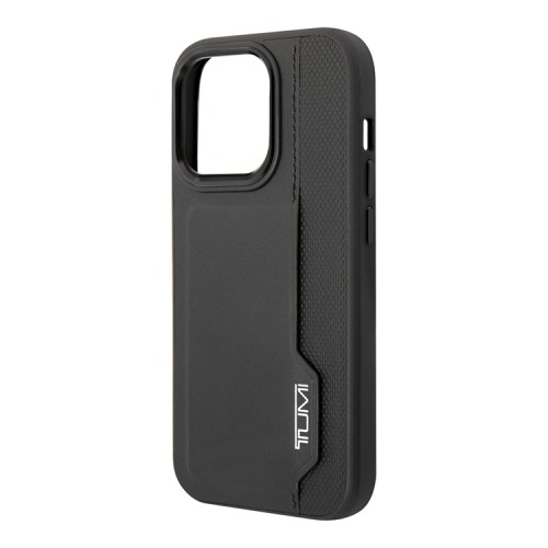 Кожаный чехол TUMI Leather with Vertical cardslot Hard для iPhone 14 Pro, черный