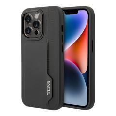 Кожаный чехол TUMI Leather with Vertical cardslot Hard для iPhone 14 Pro, черный