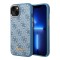 Чехол Guess PU 4G Script metal logo Hard для iPhone 14 Plus, голубой