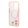 Чехол Lagerfeld Karl&Choupette Hard для iPhone 13 Pro, розовый (MagSafe)