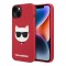 Чехол Lagerfeld Liquid silicone Choupette Hard для iPhone 14 Plus, красный (Magsafe)