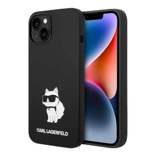 Чехол Lagerfeld Liquid silicone NFT Choupette Hard для iPhone 14 Plus, черный