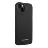 Чехол Lagerfeld Liquid silicone Plaque logo Hard для iPhone 14 Plus, черный (MagSafe)
