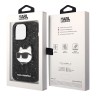 Чехол Lagerfeld Solid glitter NFT Choupette Hard для iPhone 14 Pro Max, черный