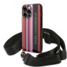 Чехол Lagerfeld Crossbody PC/TPU Color stripes with Strap Hard для iPhone 13 Pro, розовый