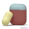 Чехол Elago Silicone DUO для AirPods 1/2, Rose с крышками Blue и Yellow