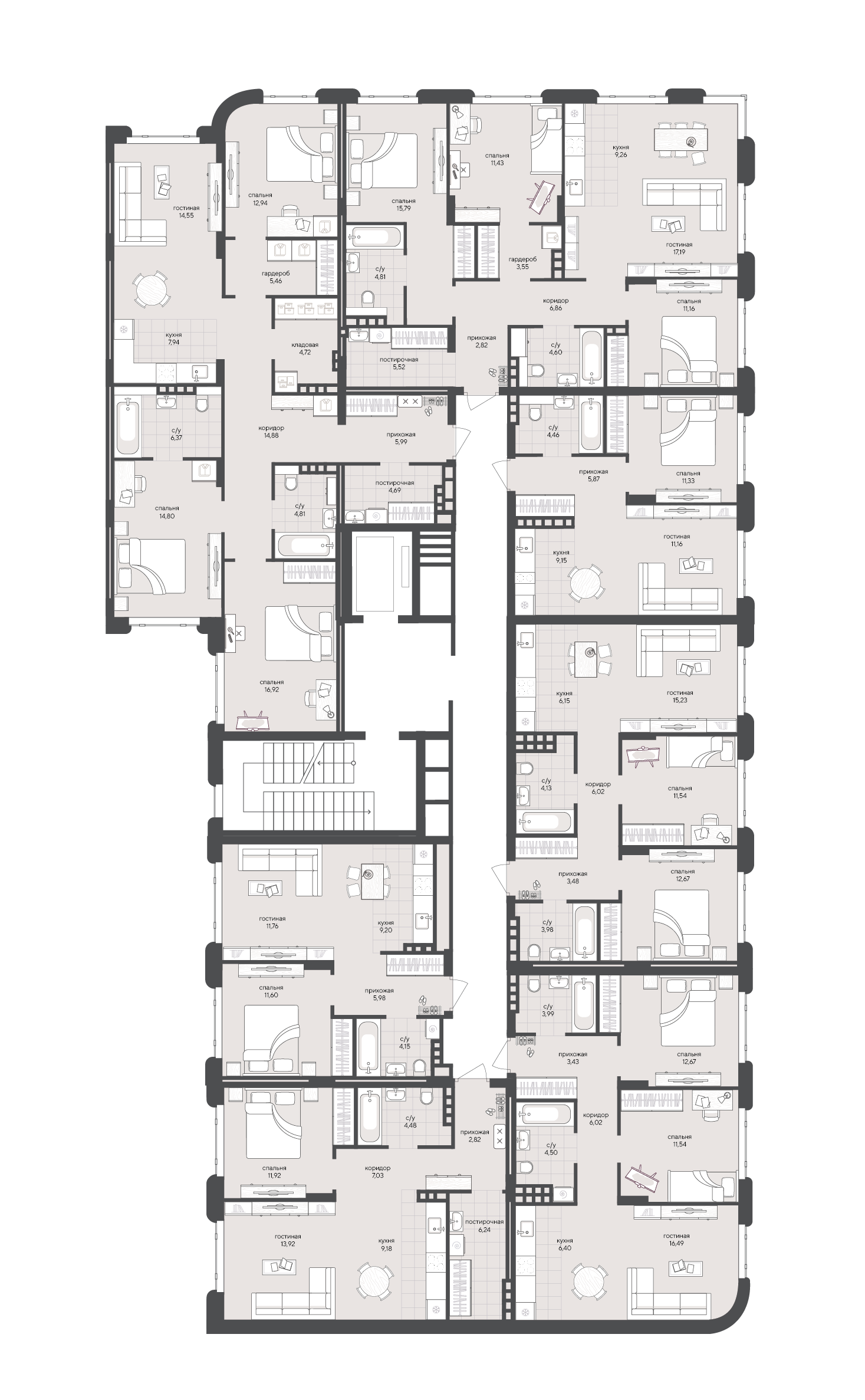 1-к 55,59&nbsp;м² — изображение 2
