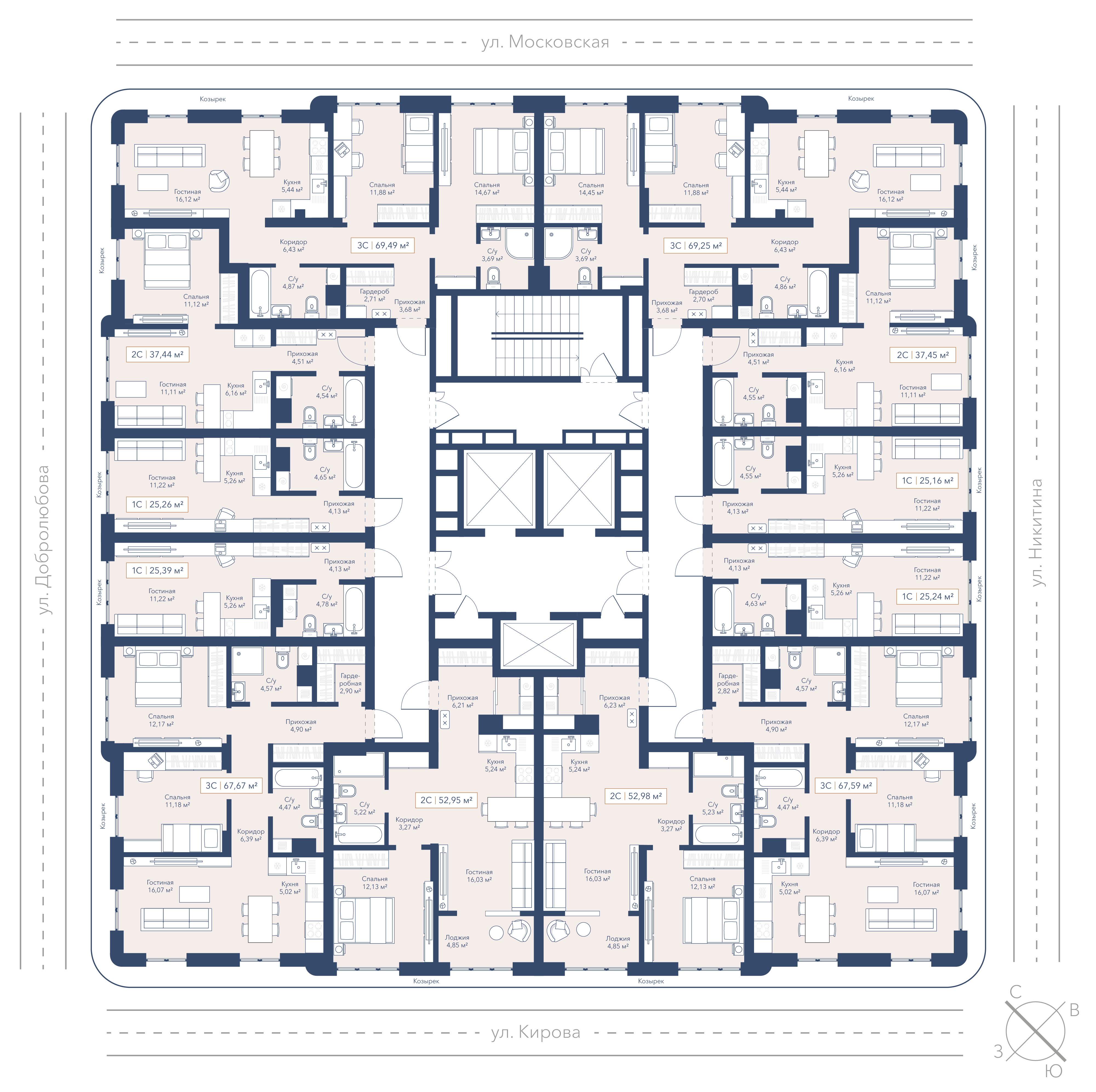 Студия 25,24&nbsp;м² — изображение 2