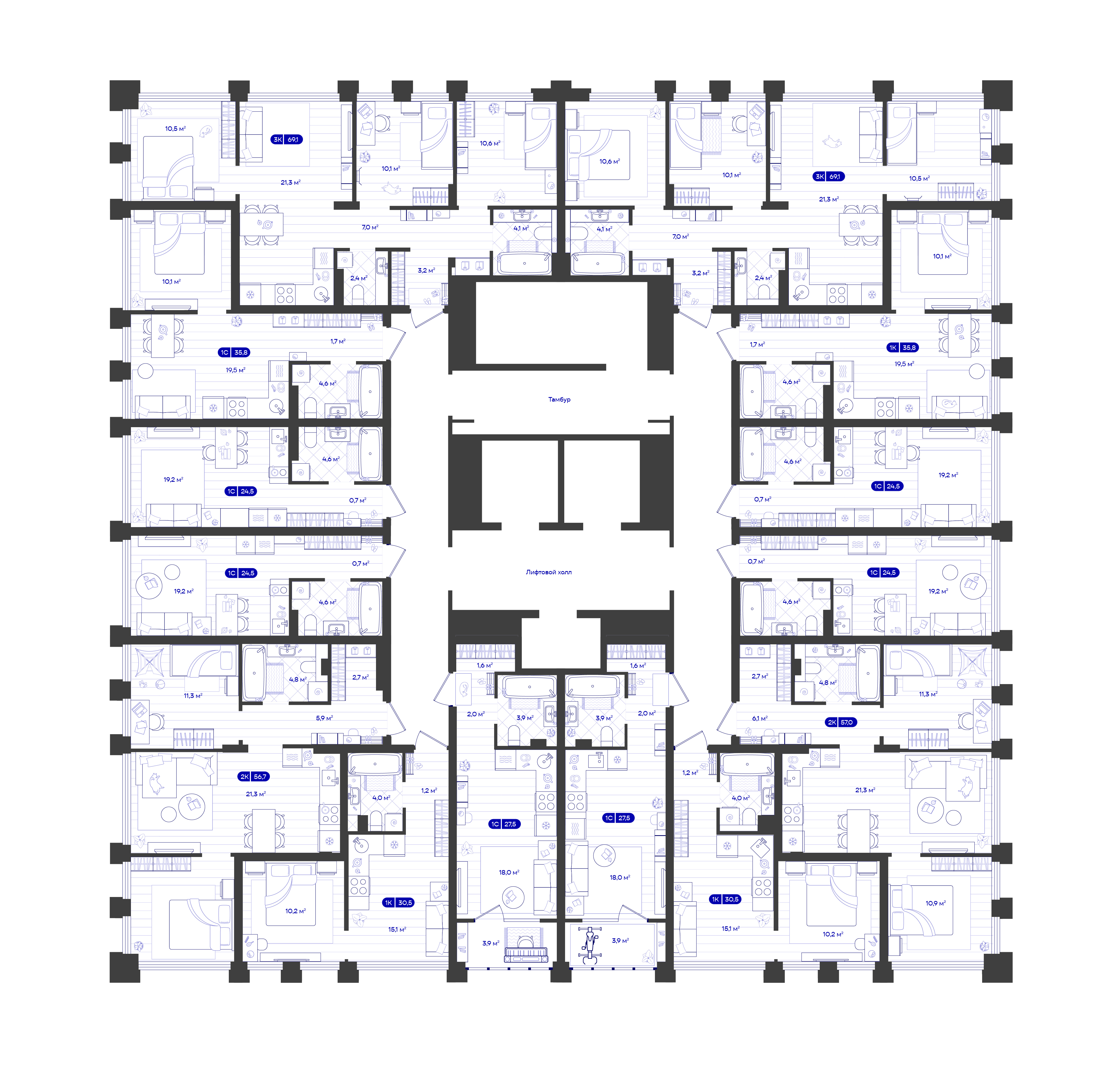 1-к 35,8 м² — изображение 2