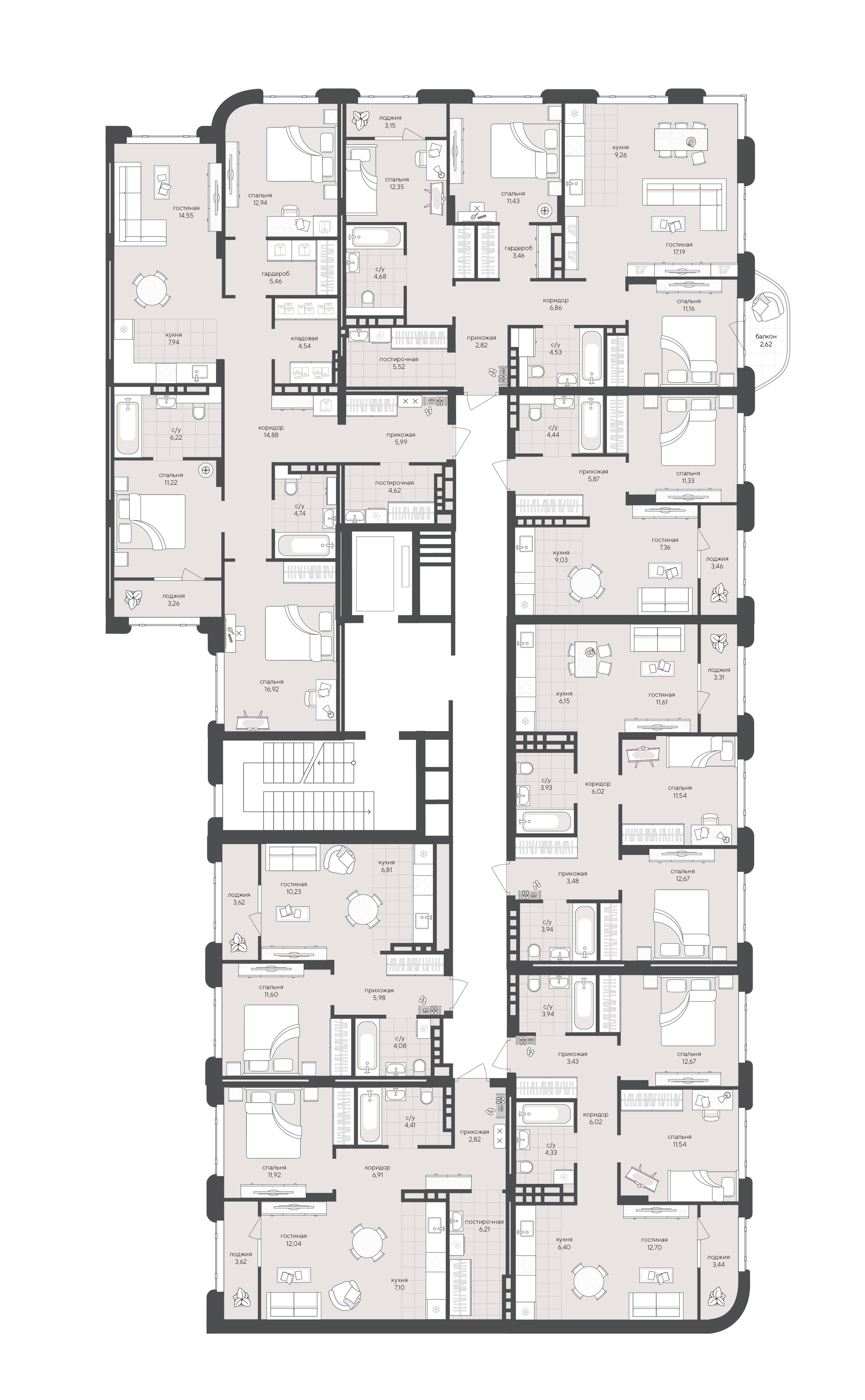 1-к 55,03&nbsp;м² — изображение 2