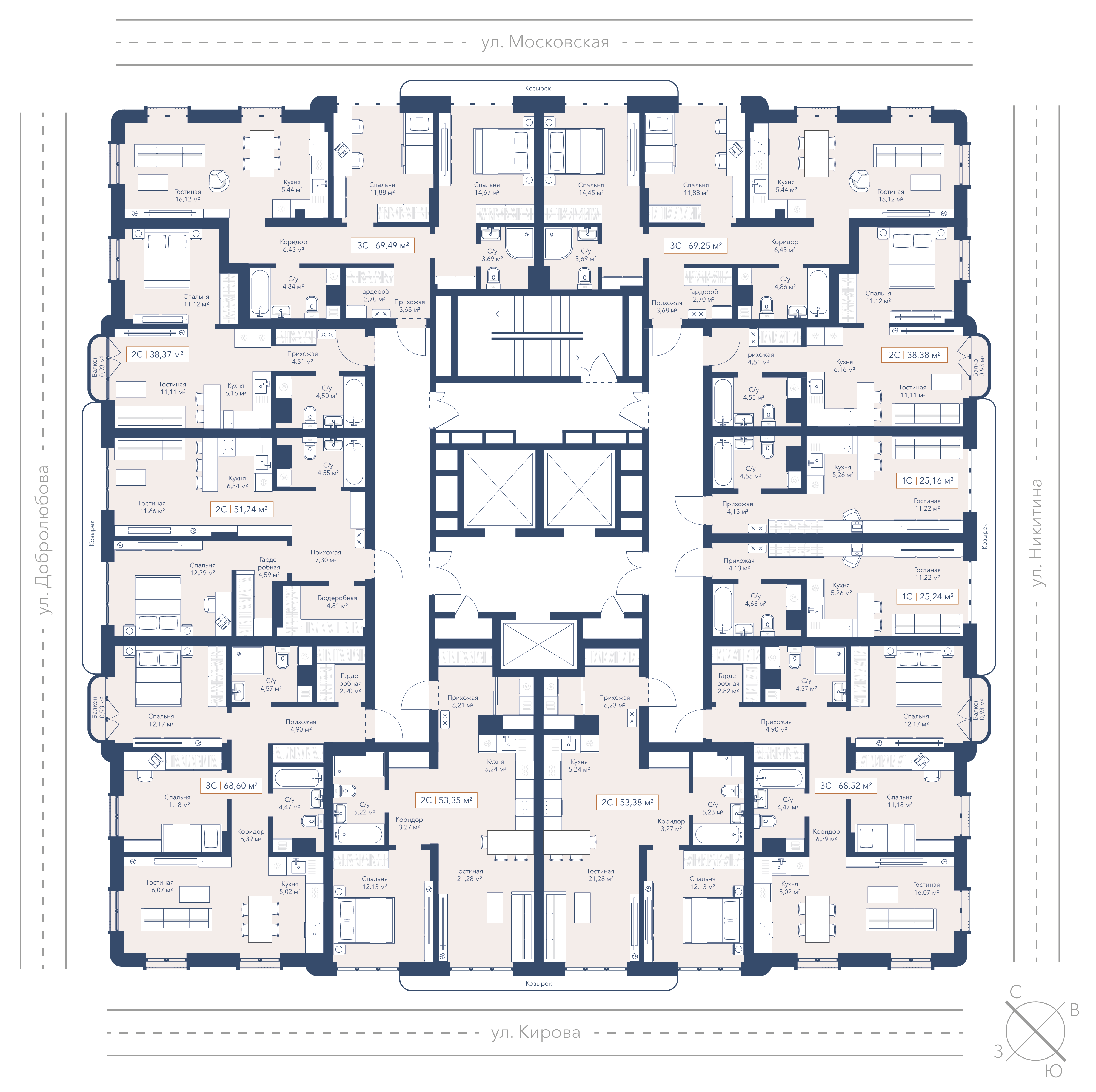Студия 25,24&nbsp;м² — изображение 2