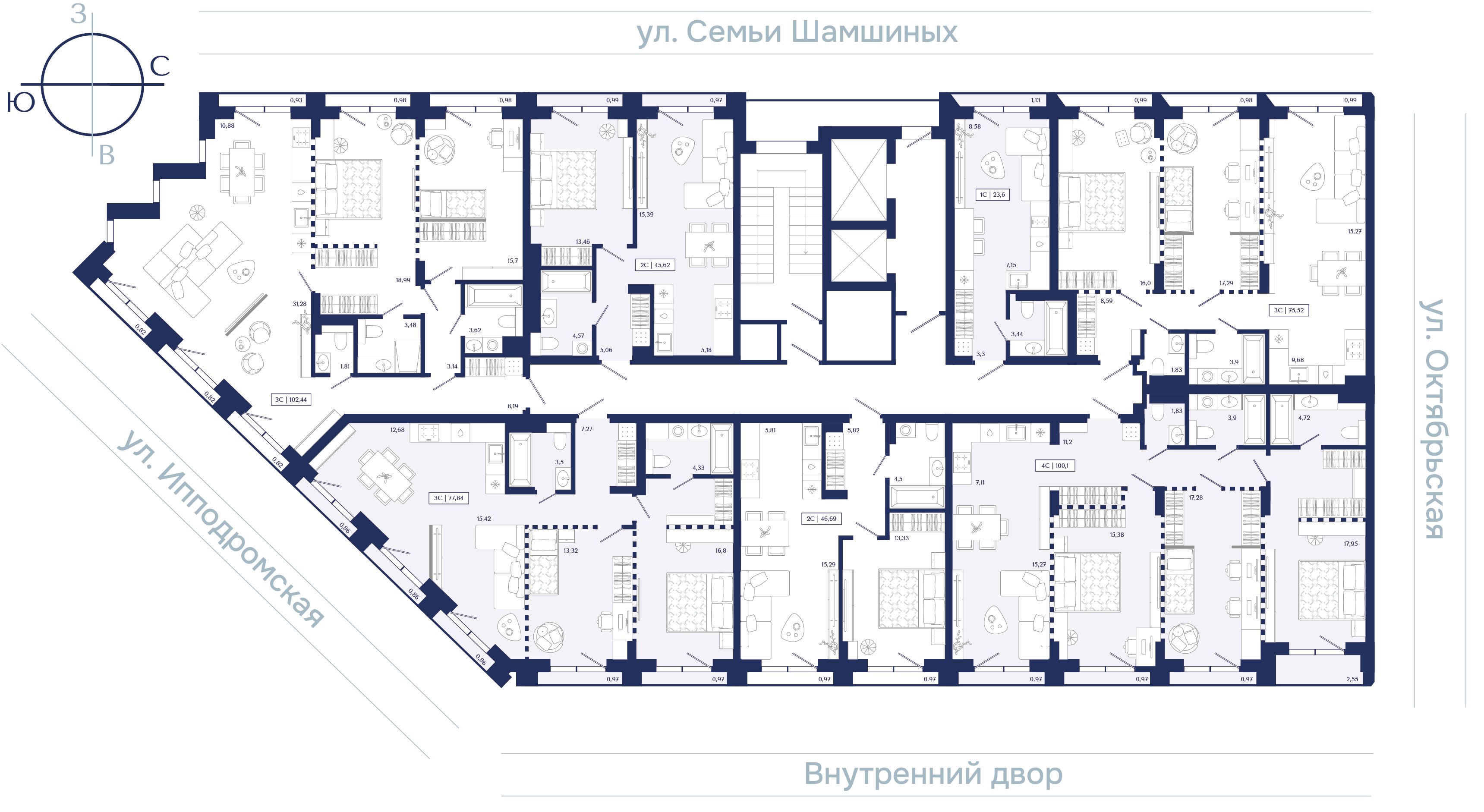 Студия 23,6&nbsp;м² — изображение 2