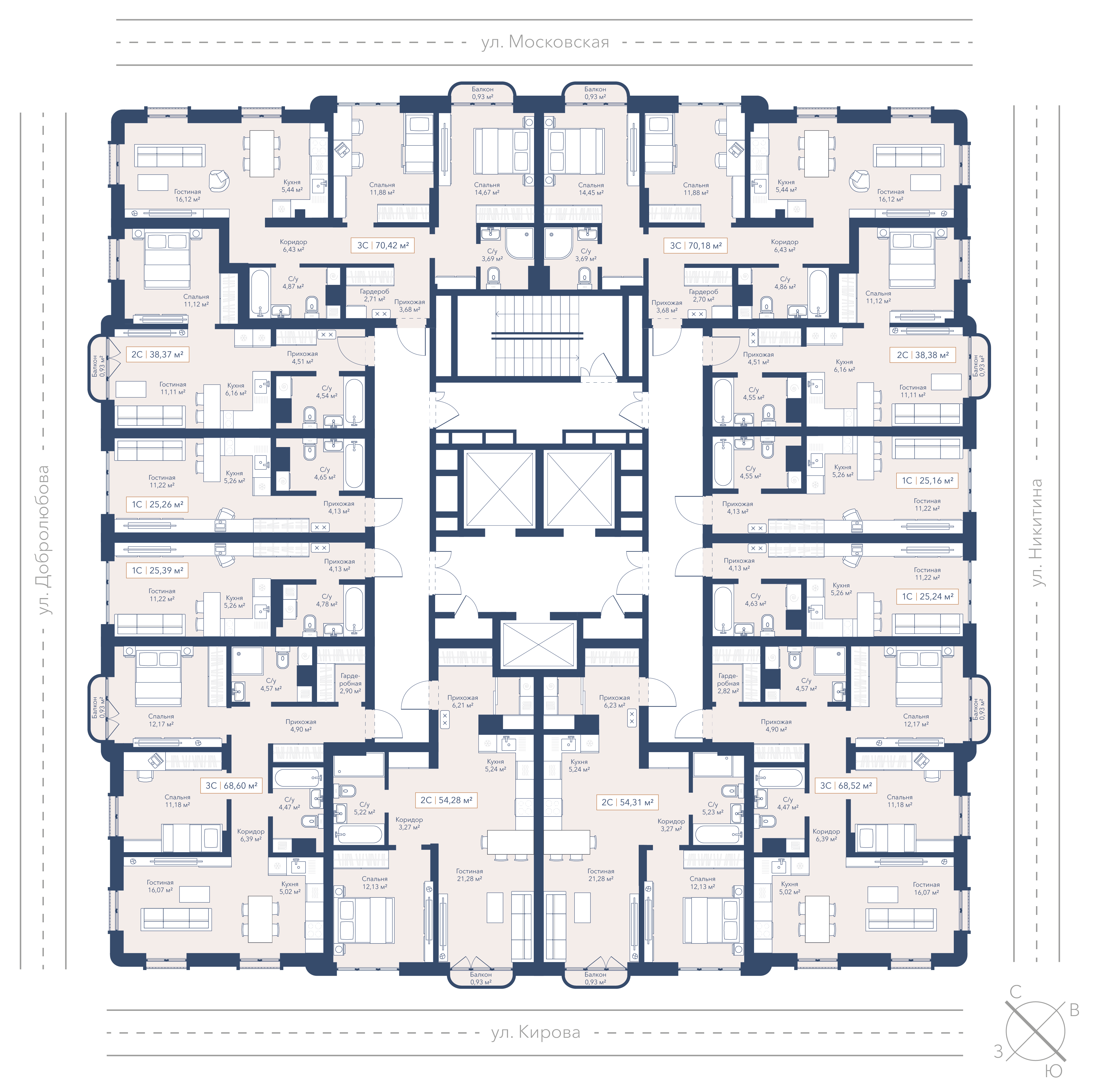 Студия 25,24&nbsp;м² — изображение 2