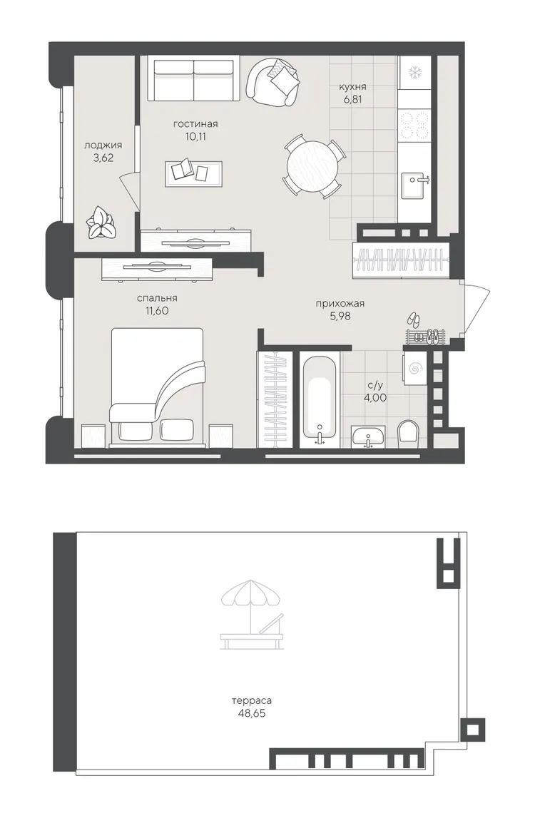 1-к 67,85&nbsp;м² — изображение 1