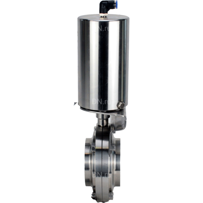 Затвор дисковый поворотный WBV3131S-2W-W-H Ду15 Ру10 под приварку, пищевая нержавеющая сталь 304, уплотнение – Silicon, с пневмоприводом PA-SA-85 с возвратными пружинами в Алматы