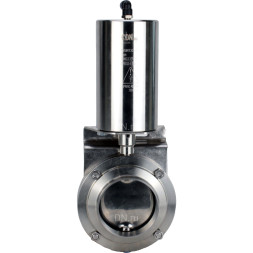 Затвор дисковый поворотный WBV3131S-2W-W-H Ду15 Ру10 под приварку, пищевая нержавеющая сталь 304, уплотнение – Silicon, с пневмоприводом PA-SA-85 с возвратными пружинами