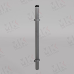 Столб для забора 3000 мм 60х60 мм квадратный серый (RAL 7040)