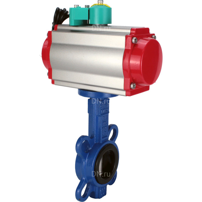 Затвор дисковый поворотный WBV1132N-2W-Fb-H Ду125 Ру16 корпус - чугун GG25, диск - нержавеющая сталь 316L, уплотнение - NBR, с пневмоприводом PA-DA-105 и магнитным переключателем ALS200D в Алматы