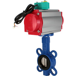 Затвор дисковый поворотный WBV1132N-2W-Fb-H Ду125 Ру16 корпус - чугун GG25, диск - нержавеющая сталь 316L, уплотнение - NBR, с пневмоприводом PA-DA-105 и магнитным переключателем ALS200D
