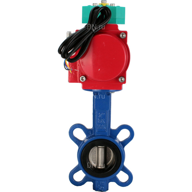 Затвор дисковый поворотный WBV1132N-2W-Fb-H Ду125 Ру16 корпус - чугун GG25, диск - нержавеющая сталь 316L, уплотнение - NBR, с пневмоприводом PA-DA-105 и магнитным переключателем ALS200D в Алматы