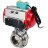 Затвор дисковый поворотный кламповый WBV3131E-2W-C-H Ду32 Ру10 корпус - пищевая нержавеющая сталь 304, уплотнение - EPDM, с пневмоприводом PA-DA-052, пневмораспределителем 4M310-08 DC24V и магнитным переключателем ALS200D в Алматы