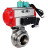 Затвор дисковый поворотный кламповый WBV3131E-2W-C-H Ду32 Ру10 корпус - пищевая нержавеющая сталь 304, уплотнение - EPDM, с пневмоприводом PA-DA-052, пневмораспределителем 4M310-08 DC24V и магнитным переключателем ALS200D в Алматы