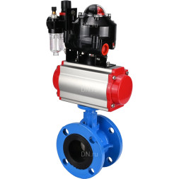 Затвор дисковый поворотный WBV1313E-2W-F-H Ду80 Ру16 фланцевый, корпус - чугун GGG40, диск - чугун GGG40, EPDM, с пневмоприводом PA-DA-105, пневмораспределителем 4M310-08 AC220V, БКВ APL-510N EX и БПВ AFC2000