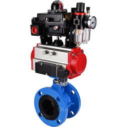 Затвор дисковый поворотный WBV1313E-2W-F-H Ду80 Ру16 фланцевый, корпус - чугун GGG40, диск - чугун GGG40, EPDM, с пневмоприводом PA-DA-105, пневмораспределителем 4M310-08 DC24V, БКВ APL-410N EX и БПВ AFC2000