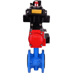 Затвор дисковый поворотный WBV1313E-2W-F-H Ду80 Ру16 фланцевый, корпус - чугун GGG40, диск - чугун GGG40, EPDM, с пневмоприводом PA-DA-105, пневмораспределителем 4M310-08 DC24V, БКВ APL-410N EX и БПВ AFC2000