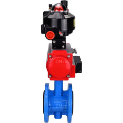 Затвор дисковый поворотный WBV1313E-2W-F-H Ду125 Ру16 фланцевый, корпус - чугун GGG40, диск - чугун GGG40, EPDM, с пневмоприводом PA-DA-130, пневмораспределителем 4M310-08 DC24V, БКВ APL-510N EX и БПВ AFC2000