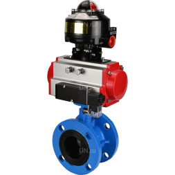 Затвор дисковый поворотный WBV1313E-2W-F-H Ду50 Ру16 фланцевый, корпус - чугун GGG40, диск - чугун GGG40, уплотнение - EPDM, с пневмоприводом PA-DA-105, пневмораспределителем 4M310-08 DC24V и БКВ APL-510N EX