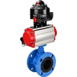 Затвор дисковый поворотный WBV1313E-2W-F-H Ду50 Ру16 фланцевый, корпус - чугун GGG40, диск - чугун GGG40, уплотнение - EPDM, с пневмоприводом PA-DA-105, пневмораспределителем 4M310-08 DC24V и БКВ APL-510N EX