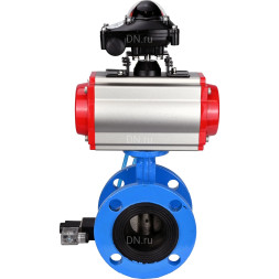 Затвор дисковый поворотный WBV1313E-2W-F-H Ду50 Ру16 фланцевый, корпус - чугун GGG40, диск - чугун GGG40, уплотнение - EPDM, с пневмоприводом PA-DA-105, пневмораспределителем 4V320-08 AC220V и БКВ APL-210N
