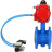 Затвор дисковый поворотный WBV1313E-2W-F-H Ду50 Ру16 фланцевый, корпус - чугун GGG40, диск - чугун GGG40, уплотнение - EPDM, с пневмоприводом PA-DA-105 и пневмораспределителем 4V320-08 AC220V в Алматы