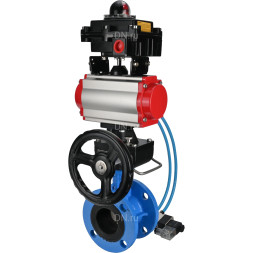 Затвор дисковый поворотный WBV1313E-2W-F-H Ду150 Ру16 фланцевый, корпус - чугун GGG40, диск - чугун GGG40, EPDM, с пневмоприводом PA-DA-130, пневмораспределителем 4V320-10 AC220V, БКВ APL-410N EX и ручным дублером MON1-250-T26-ISO