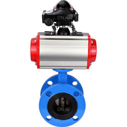 Затвор дисковый поворотный WBV1313E-2W-F-H Ду125 Ру16 фланцевый, корпус - чугун GGG40, диск - чугун GGG40, уплотнение - EPDM, с пневмоприводом PA-DA-130 и БКВ APL-210N