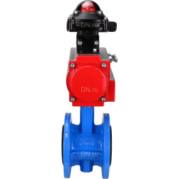 Затвор дисковый поворотный WBV1313E-2W-F-H Ду125 Ру16 фланцевый, корпус - чугун GGG40, диск - чугун GGG40, уплотнение - EPDM, с пневмоприводом PA-DA-130 и БКВ APL-210N