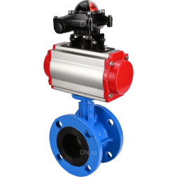 Затвор дисковый поворотный WBV1313E-2W-F-H Ду150 Ру16 фланцевый, корпус - чугун GGG40, диск - чугун GGG40, уплотнение - EPDM, с пневмоприводом PA-DA-130 и БКВ APL-210N
