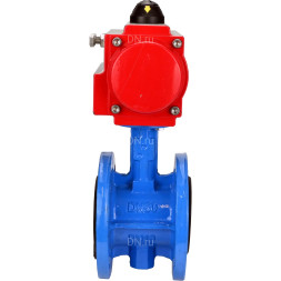 Затвор дисковый поворотный WBV1313E-2W-F-H Ду150 Ру16 фланцевый, корпус - чугун GGG40, диск - чугун GGG40, уплотнение - EPDM, с пневмоприводом PA-DA-130 двойного действия