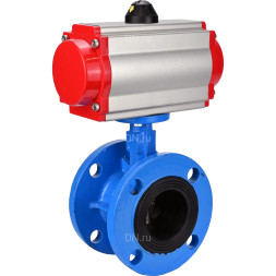 Затвор дисковый поворотный WBV1313E-2W-F-H Ду150 Ру16 фланцевый, корпус - чугун GGG40, диск - чугун GGG40, уплотнение - EPDM, с пневмоприводом PA-DA-130 двойного действия