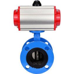 Затвор дисковый поворотный WBV1313E-2W-F-H Ду150 Ру16 фланцевый, корпус - чугун GGG40, диск - чугун GGG40, уплотнение - EPDM, с пневмоприводом PA-DA-130 двойного действия