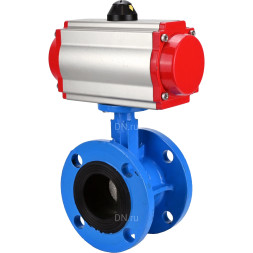 Затвор дисковый поворотный WBV1313E-2W-F-H Ду150 Ру16 фланцевый, корпус - чугун GGG40, диск - чугун GGG40, уплотнение - EPDM, с пневмоприводом PA-DA-130 двойного действия