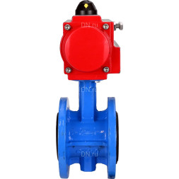 Затвор дисковый поворотный WBV1313E-2W-F-H Ду150 Ру16 фланцевый, корпус - чугун GGG40, диск - чугун GGG40, уплотнение - EPDM, с пневмоприводом PA-DA-130 двойного действия