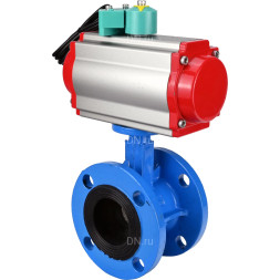 Затвор дисковый поворотный WBV1313E-2W-F-H Ду80 Ру16 фланцевый, корпус - чугун GGG40, диск - чугун GGG40, уплотнение - EPDM, с пневмоприводом PA-DA-105, пневмораспределителем 4M310-08 AC220V и магнитным переключателем ALS200D