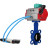 Затвор дисковый поворотный WBV1413E-2W-Fb-H Ду40 Ру16, корпус - чугун GGG50, диск - чугун GGG40, уплотнение - EPDM, с пневмоприводом PA-SA-083, пневмораспределителем 4V320-10 AC220V и магнитным переключателем ALS200D в Алматы