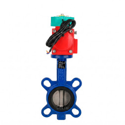 Затвор дисковый поворотный WBV1132N-2W-Fb-H Ду50 Ру16 корпус - чугун GG25, диск - нержавеющая сталь 316L, уплотнение - NBR, с пневмоприводом PA-SA-083 и магнитным переключателем ALS200D