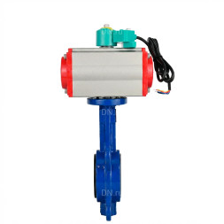 Затвор дисковый поворотный WBV1132N-2W-Fb-H Ду50 Ру16 корпус - чугун GG25, диск - нержавеющая сталь 316L, уплотнение - NBR, с пневмоприводом PA-SA-083 и магнитным переключателем ALS200D