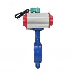 Затвор дисковый поворотный WBV1432N-2W-Fb-H Ду40 Ру16 корпус - чугун GGG50, диск - нержавеющая сталь 316L, уплотнение - NBR, с пневмоприводом PA-SA-083, пневмораспределителем 4M310-08 DC24V и магнитным переключателем ALS200D