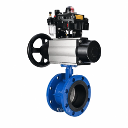Затвор дисковый поворотный WBV1331E-2W-F-H Ду100 Ру16 фланцевый, корпус - чугун GGG40, диск - нержавеющая сталь 304, уплотнение - EPDM, с пневмоприводом PA-DA-105-1, 4M310-08 AC220V, APL-410N EX и AFC2000