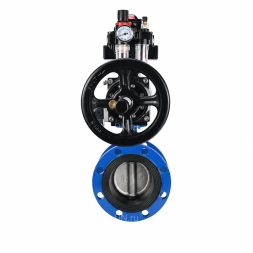 Затвор дисковый поворотный WBV1331E-2W-F-H Ду100 Ру16 фланцевый, корпус - чугун GGG40, диск - нержавеющая сталь 304, уплотнение - EPDM, с пневмоприводом PA-DA-105-1, 4M310-08 AC220V, APL-410N EX и AFC2000